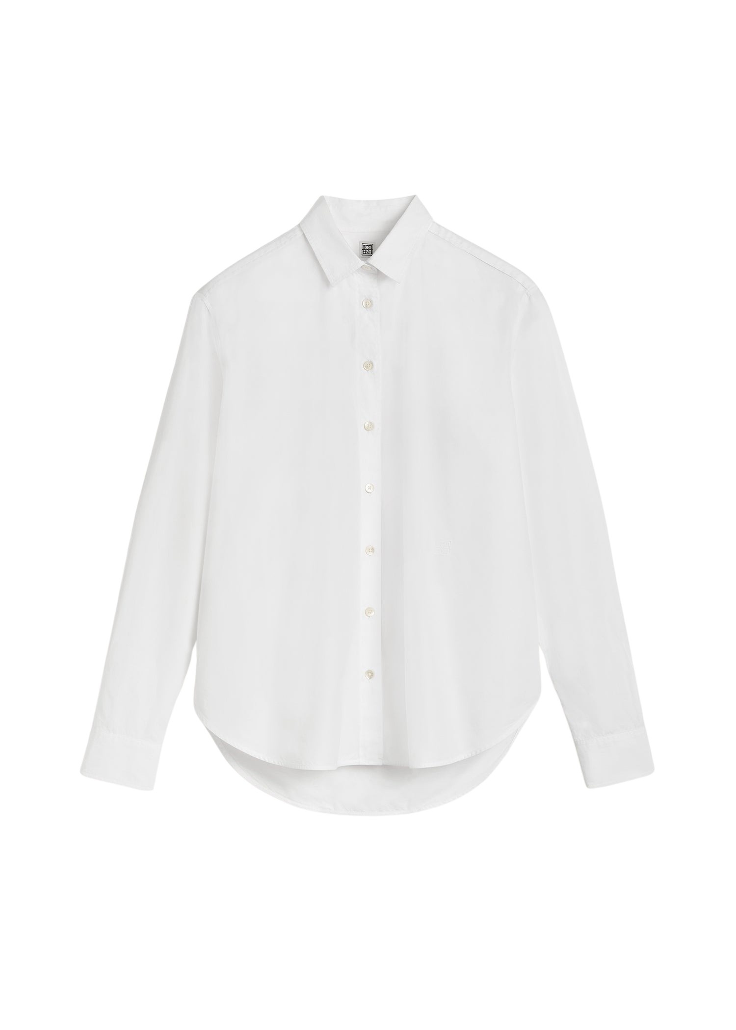 Totême Signature cotton shirt in White - Tops - Scandinavian Minimalist Luxury at Coveti