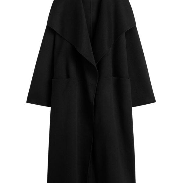 Totême Signature doublé coat in Black - Coats - Scandinavian Minimalist Luxury at Coveti