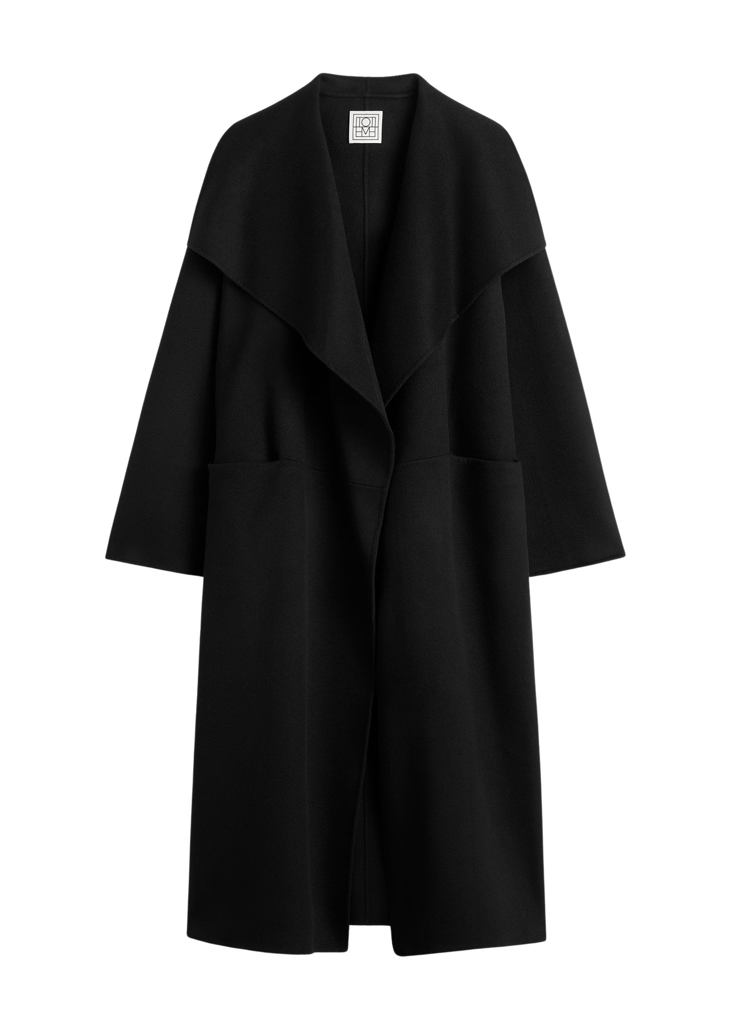 Totême Signature doublé coat in Black - Coats - Scandinavian Minimalist Luxury at Coveti