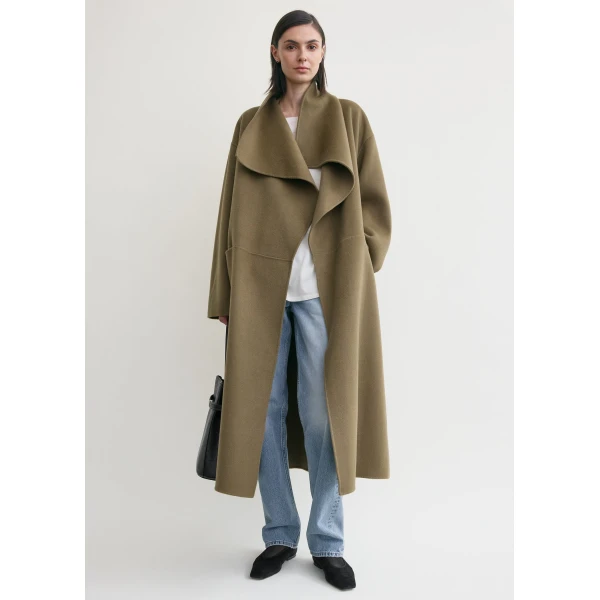 Totême Signature doublé coat in Hazel - Coats - Scandinavian Minimalist Luxury at Coveti