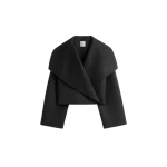 Totême Signature doublé jacket in Black - Jackets - Scandinavian Minimalist Luxury at Coveti