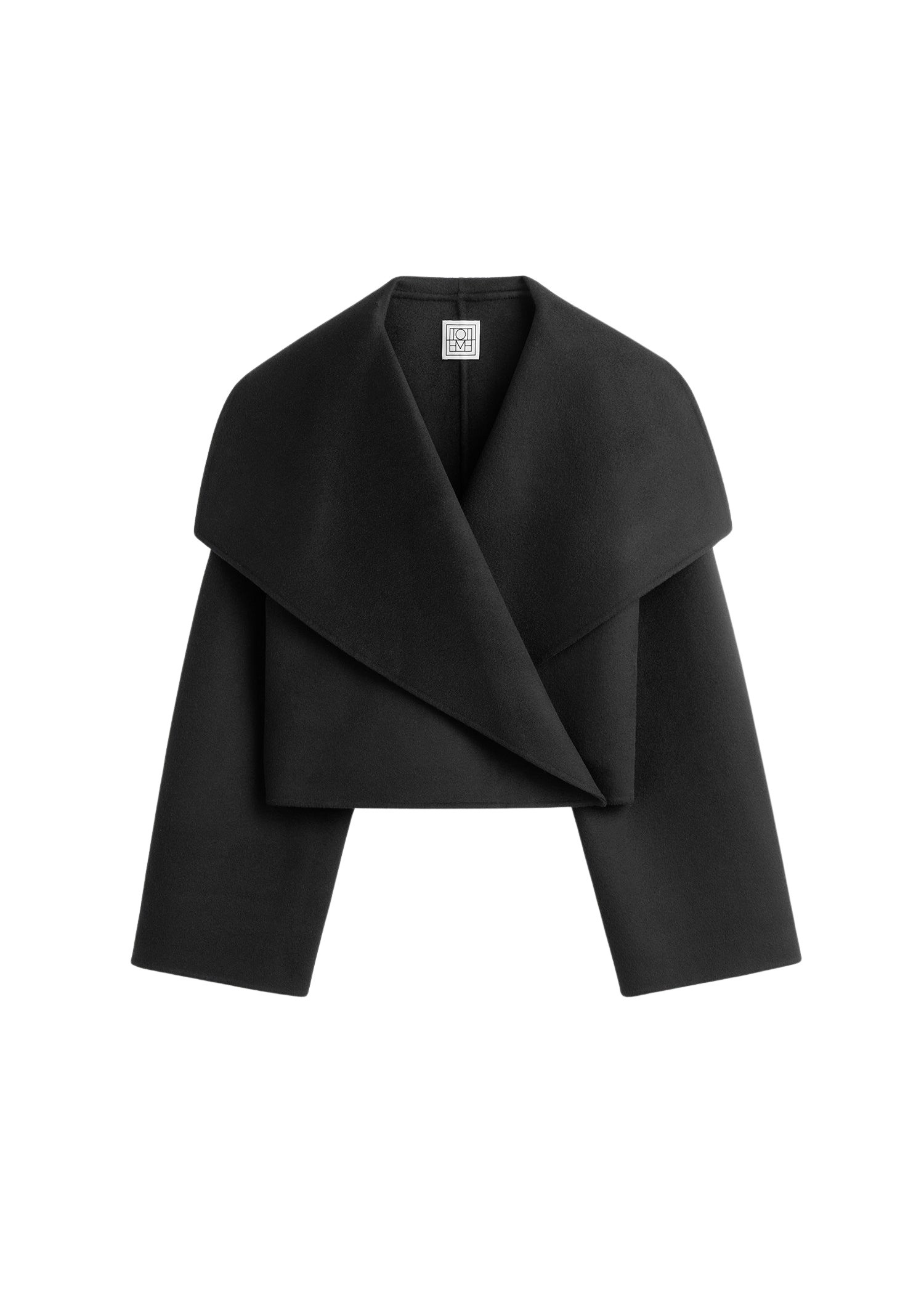 Totême Signature doublé jacket in Black - Jackets - Scandinavian Minimalist Luxury at Coveti