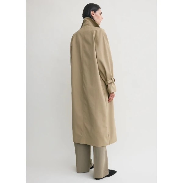 Totême Signature trench in Khaki - Coats - Scandinavian Minimalist Luxury at Coveti