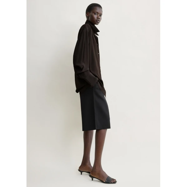 Totême Silk crepe shirt in Brown - Tops - Scandinavian Minimalist Luxury at Coveti
