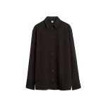 Totême Silk crepe shirt in Brown - Tops - Scandinavian Minimalist Luxury at Coveti