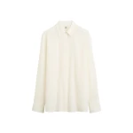 Totême Silk crepe shirt in Off-white - Tops - Scandinavian Minimalist Luxury at Coveti