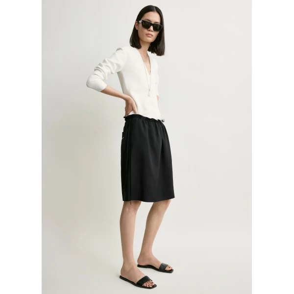 Totême Silk pj skirt in Black - Skirts - Scandinavian Minimalist Luxury at Coveti