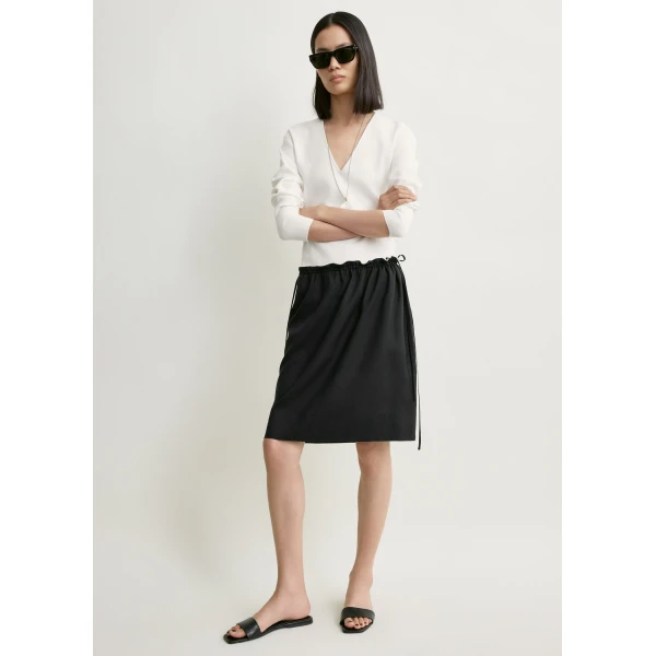 Totême Silk pj skirt in Black - Skirts - Scandinavian Minimalist Luxury at Coveti