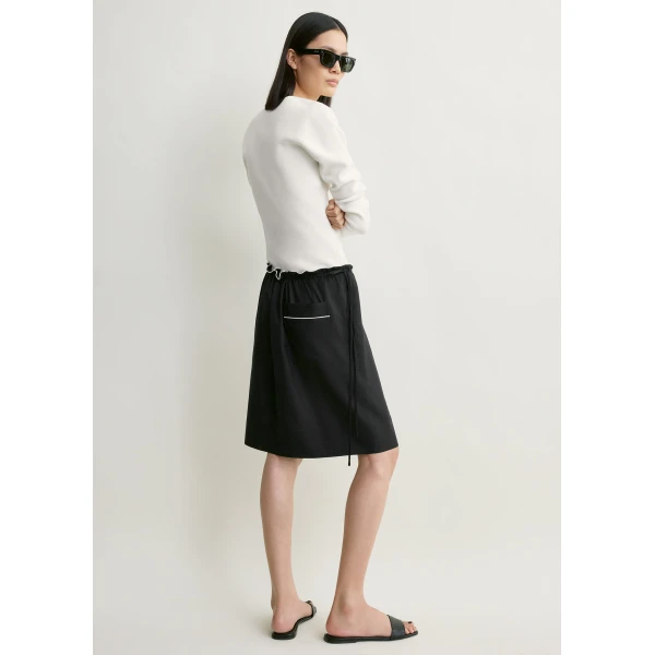 Totême Silk pj skirt in Black - Skirts - Scandinavian Minimalist Luxury at Coveti
