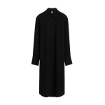 Totême Silk shirtdress in Black - Dresses - Scandinavian Minimalist Luxury at Coveti