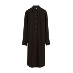 Totême Silk shirtdress in Brown - Dresses - Scandinavian Minimalist Luxury at Coveti