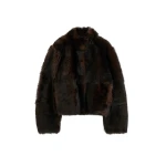 Totême Silky shearling jacket in Dark brown - Jackets - Scandinavian Minimalist Luxury at Coveti