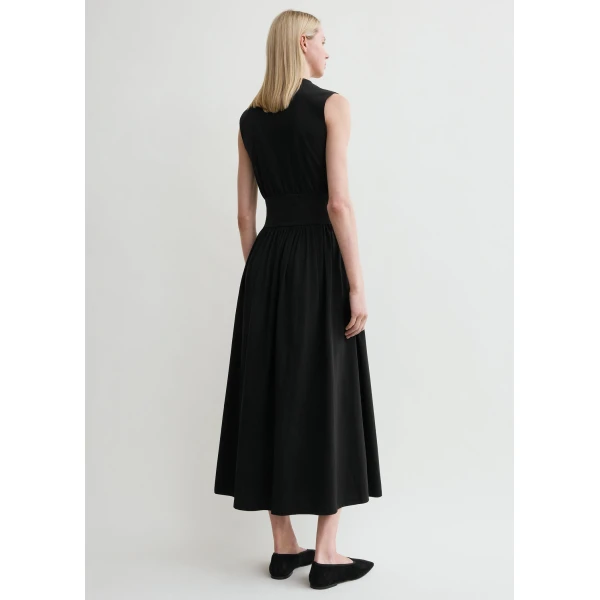 Totême Sleeveless cotton tee dress in Black - Dresses - Scandinavian Minimalist Luxury at Coveti