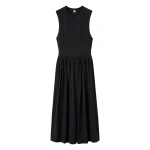 Totême Sleeveless cotton tee dress in Black - Dresses - Scandinavian Minimalist Luxury at Coveti