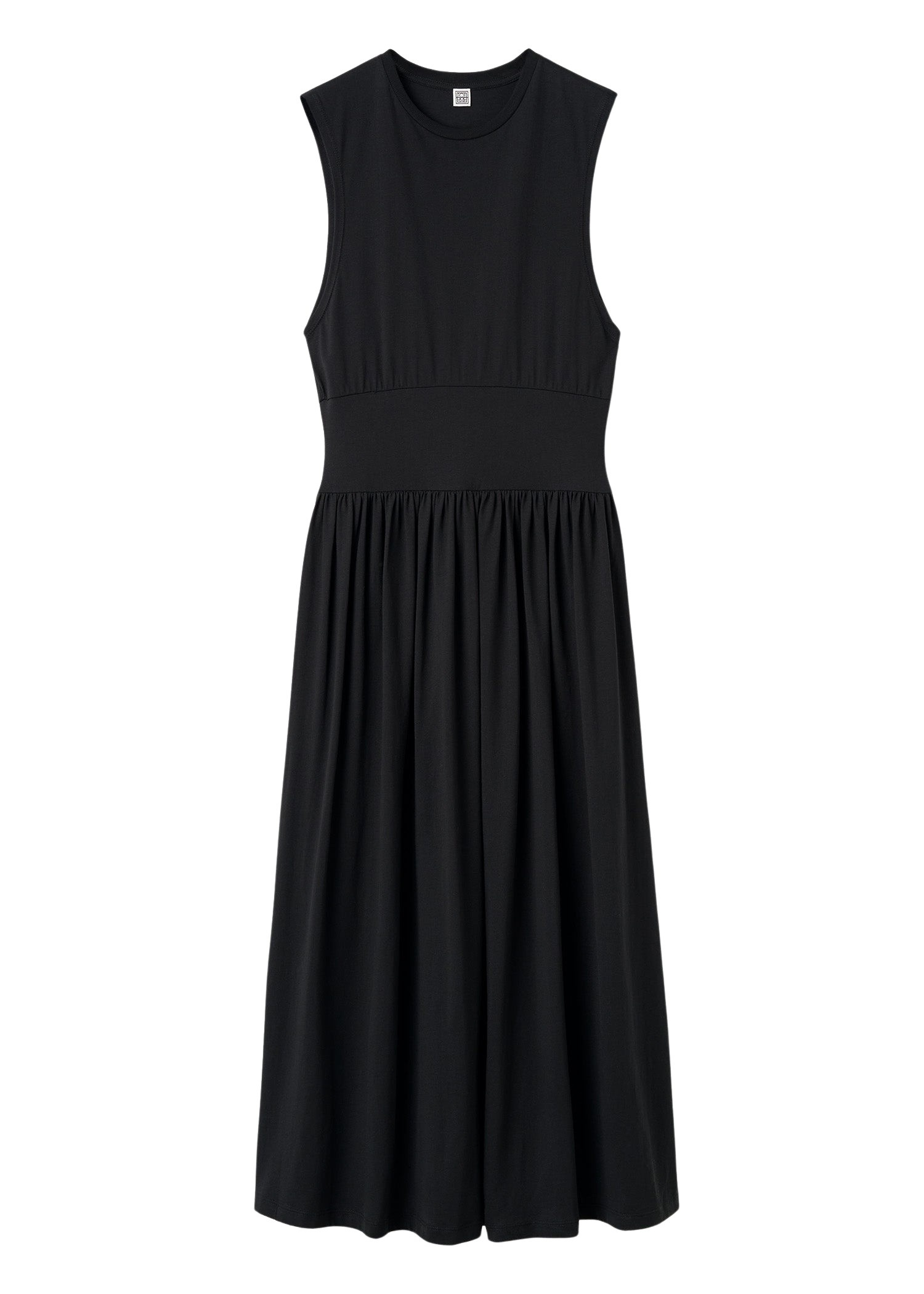 Totême Sleeveless cotton tee dress in Black - Dresses - Scandinavian Minimalist Luxury at Coveti