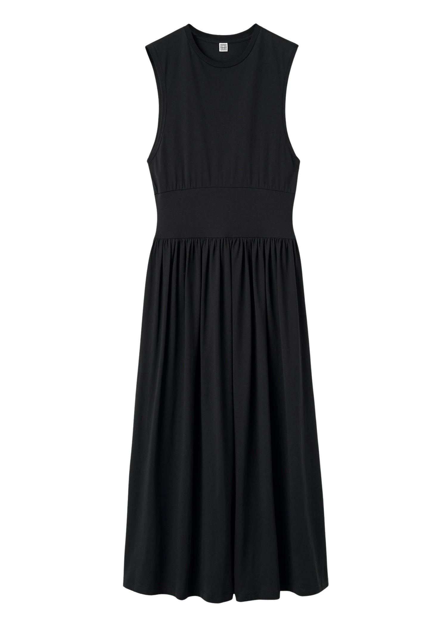 Toteme-Sleeveless-cotton-tee-dress-in-Black36474_nobg Totême Sleeveless cotton tee dress in Black - Dresses - Scandinavian Minimalist Luxury at Coveti