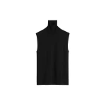 Toteme-Sleeveless-fine-turtleneck-in-Black39361_nobg Totême Sleeveless fine turtleneck in Black - Knitwear - Scandinavian Minimalist Luxury at Coveti