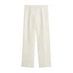 Totême Slim evening trousers in Ecru - Pants - Scandinavian Minimalist Luxury at Coveti