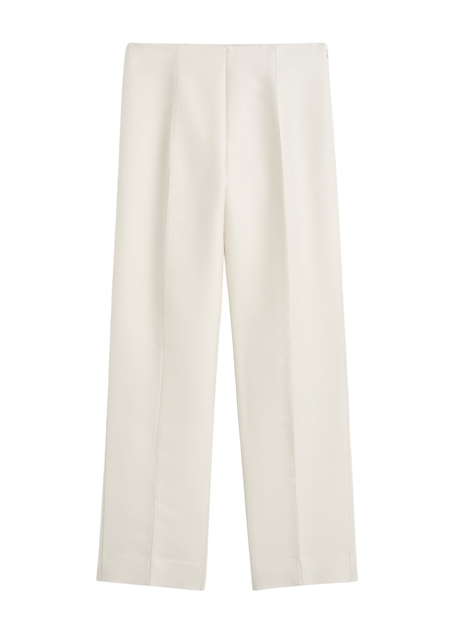 Totême Slim evening trousers in Ecru - Pants - Scandinavian Minimalist Luxury at Coveti