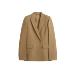 Totême Slim tailored blazer in Beige - Jackets - Scandinavian Minimalist Luxury at Coveti