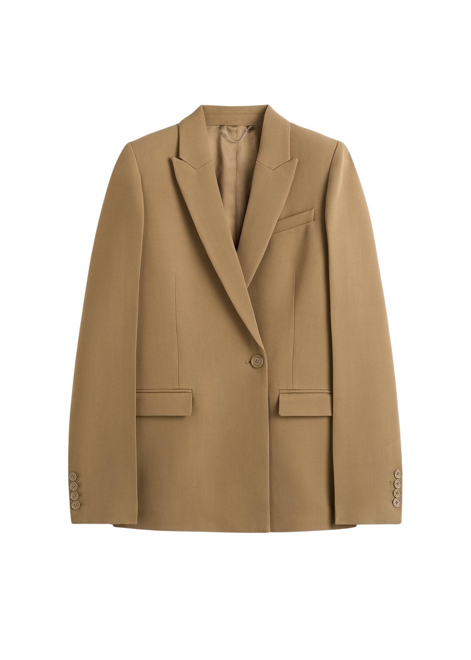 Totême Slim tailored blazer in Beige - Jackets - Scandinavian Minimalist Luxury at Coveti