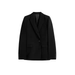Totême Slim tailored blazer in Black - Jackets - Scandinavian Minimalist Luxury at Coveti