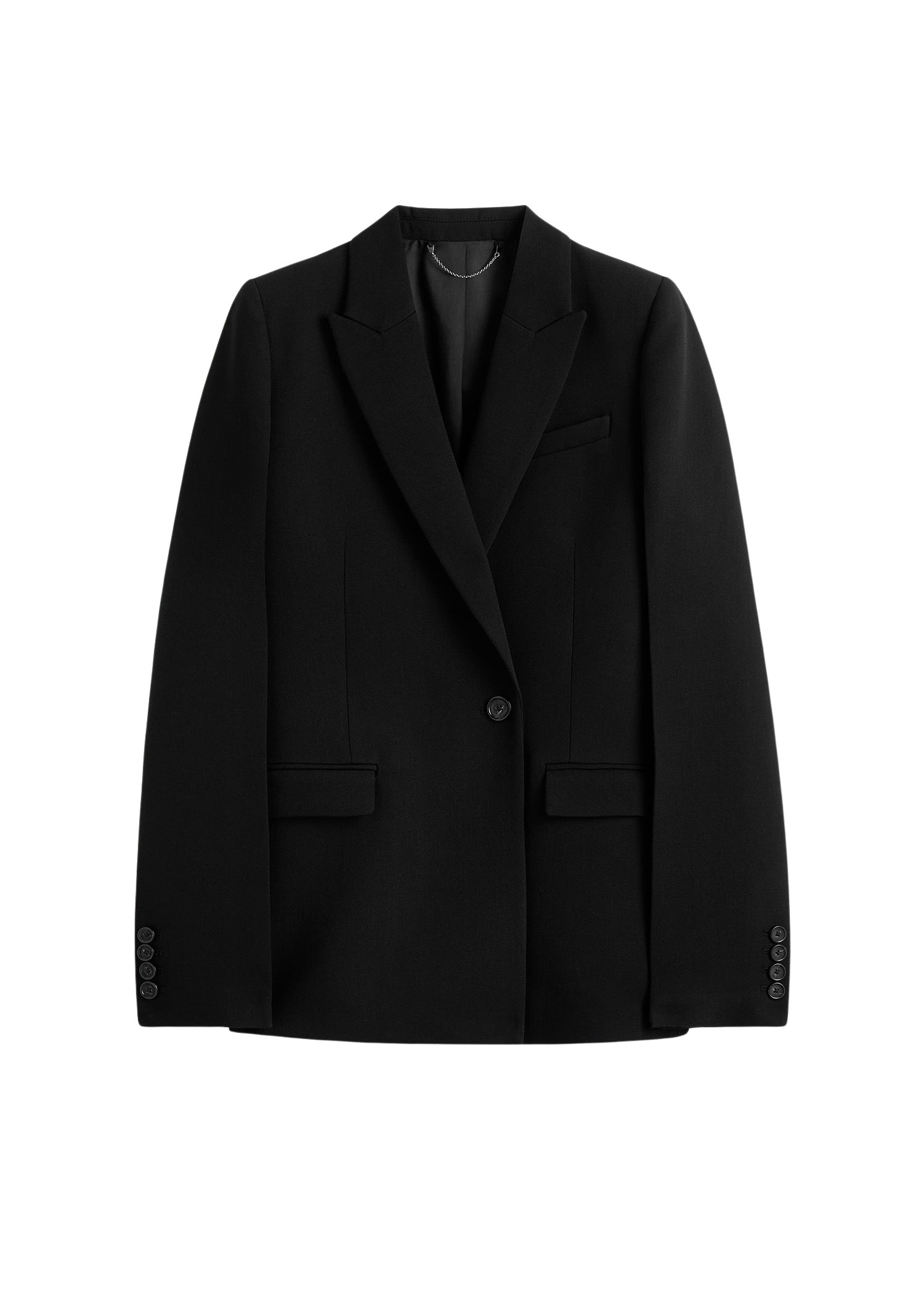 Totême Slim tailored blazer in Black - Jackets - Scandinavian Minimalist Luxury at Coveti