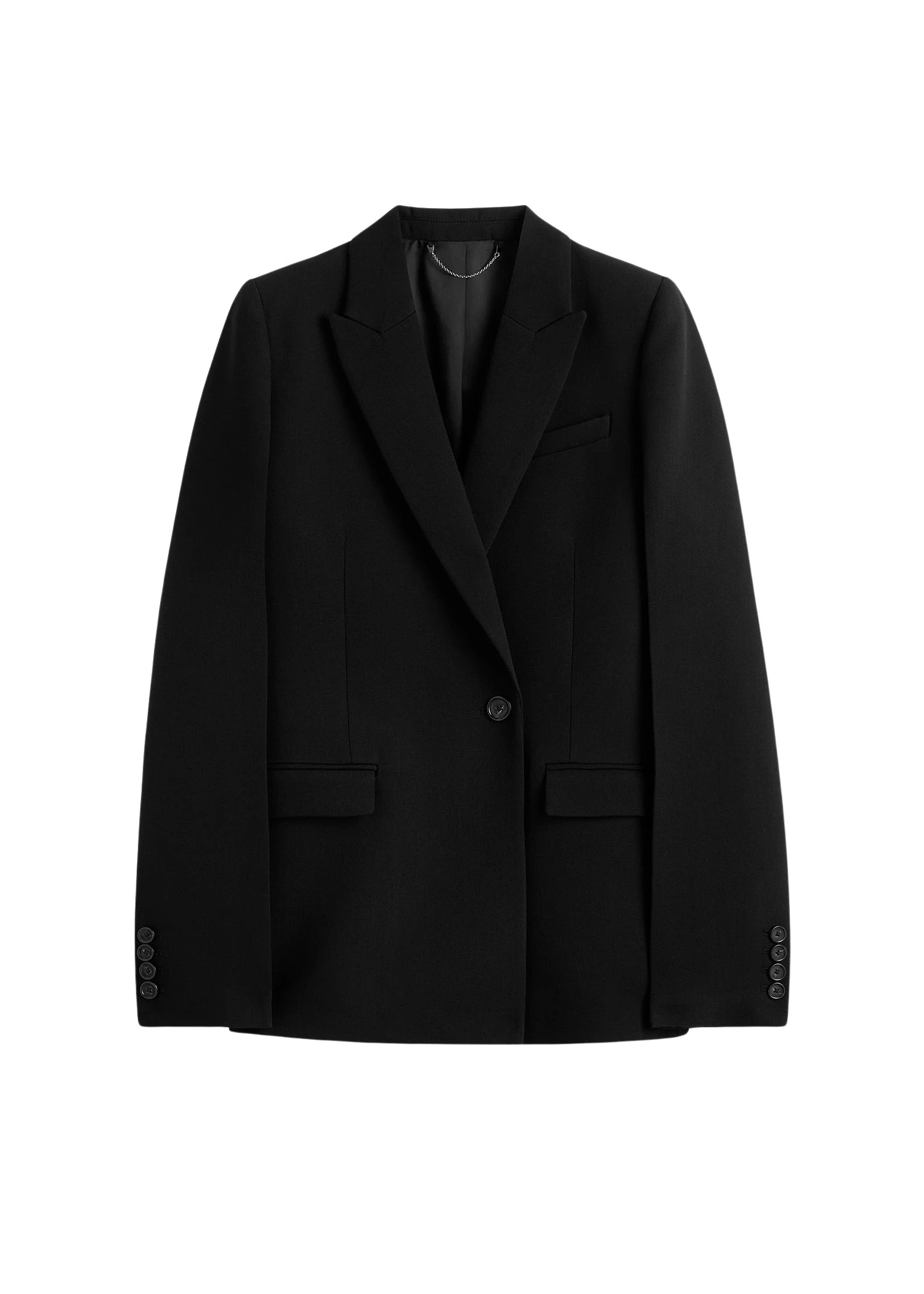 Toteme-Slim-tailored-blazer-in-Black12440_nobg Totême Slim tailored blazer in Black - Jackets - Scandinavian Minimalist Luxury at Coveti