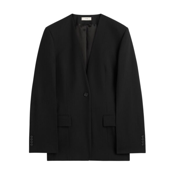 Totême Slouch blazer in Black - Jackets - Scandinavian Minimalist Luxury at Coveti