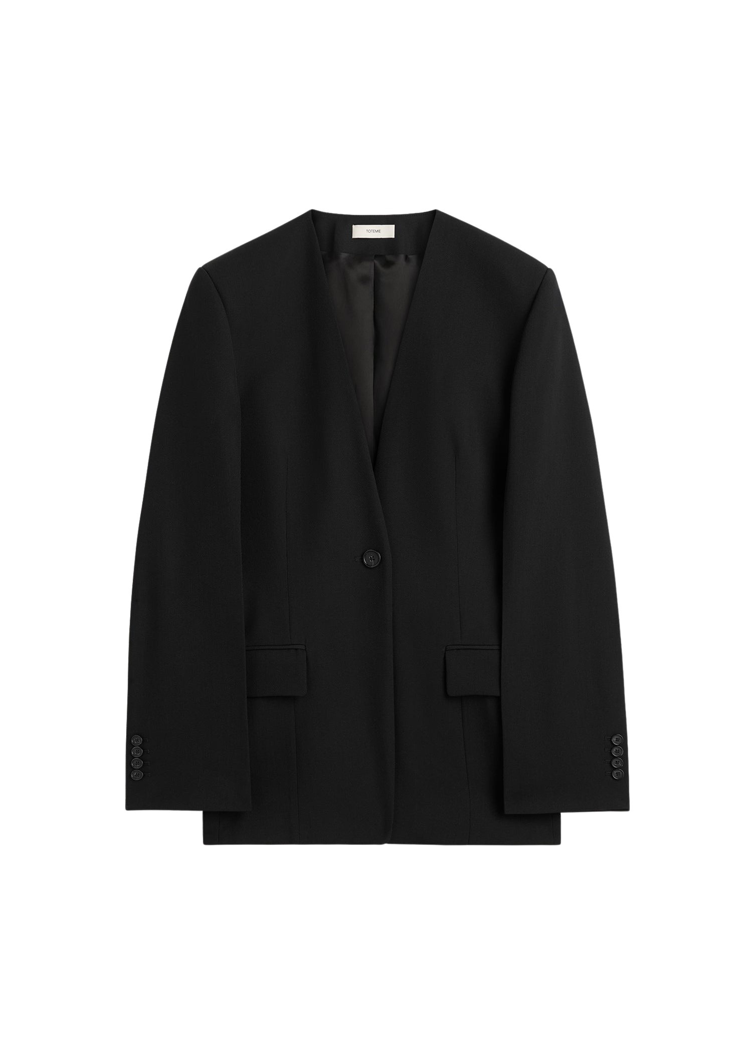 Totême Slouch blazer in Black - Jackets - Scandinavian Minimalist Luxury at Coveti
