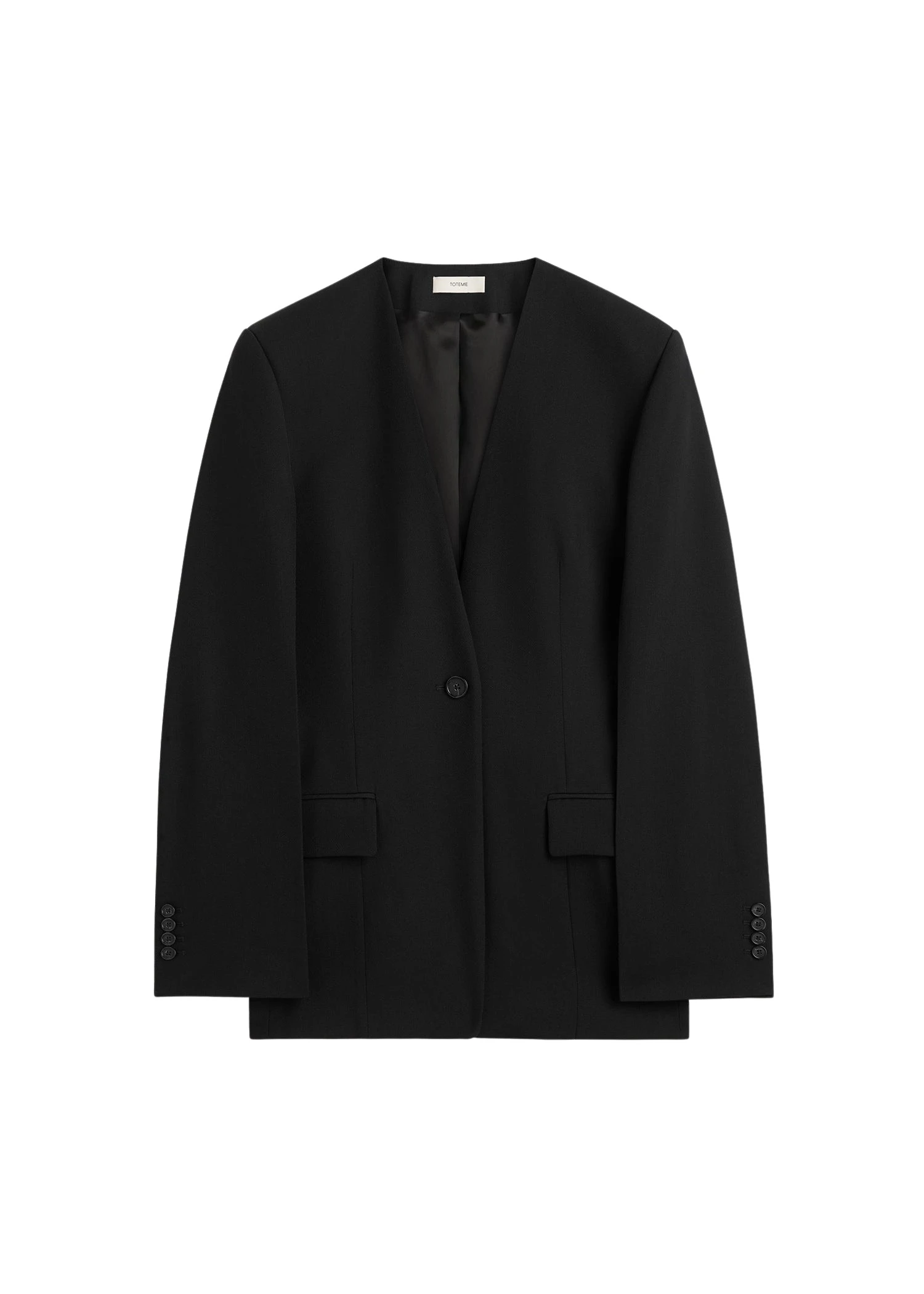 Toteme-Slouch-blazer-in-Black22079_nobg Totême Slouch blazer in Black - Jackets - Scandinavian Minimalist Luxury at Coveti