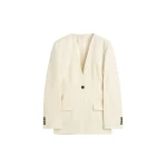 Totême Slouch blazer in Off-white - Jackets - Scandinavian Minimalist Luxury at Coveti