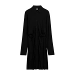 Totême Slouch jersey shirtdress in Black - Dresses - Scandinavian Minimalist Luxury at Coveti
