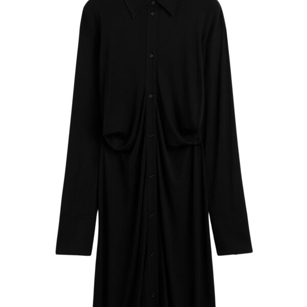 Totême Slouch jersey shirtdress in Black - Dresses - Scandinavian Minimalist Luxury at Coveti