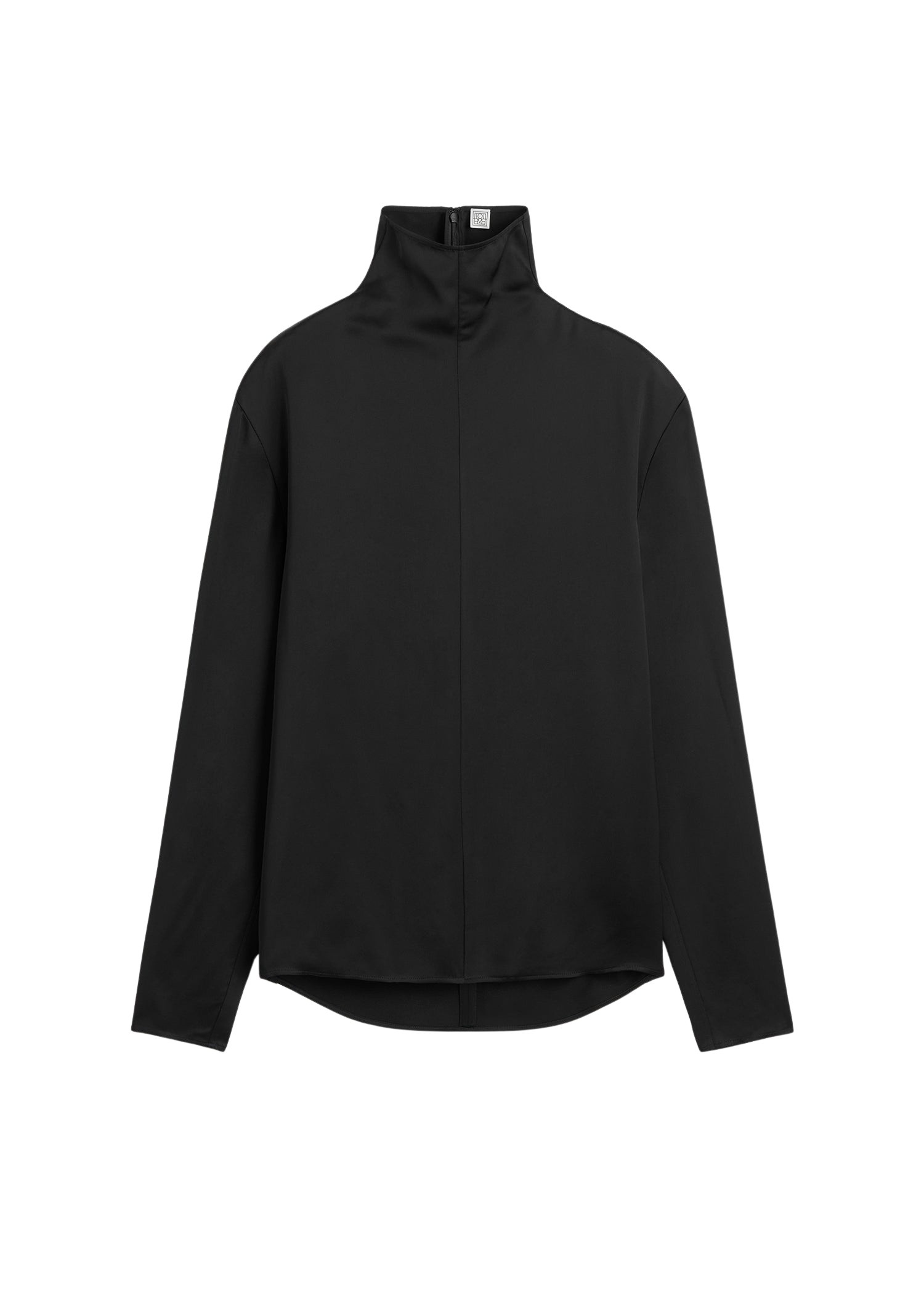 Totême Slouch-neck blouse in Black - Tops - Scandinavian Minimalist Luxury at Coveti