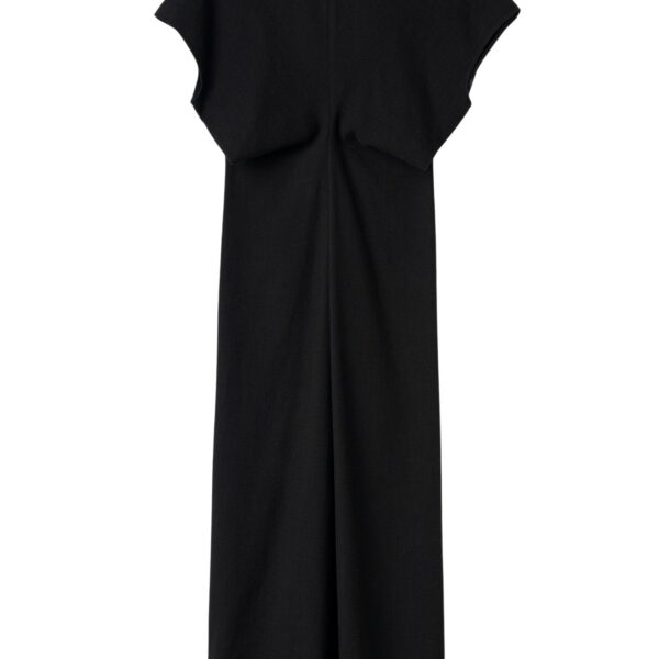 Totême Slouch waist basketweave dress in Black - Dresses - Scandinavian Minimalist Luxury at Coveti