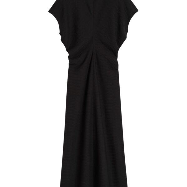Totême Slouch waist crinkled dress in Black - Dresses - Scandinavian Minimalist Luxury at Coveti