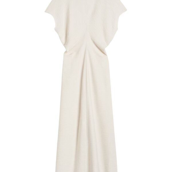 Totême Slouch waist crinkled dress in Cream - Dresses - Scandinavian Minimalist Luxury at Coveti