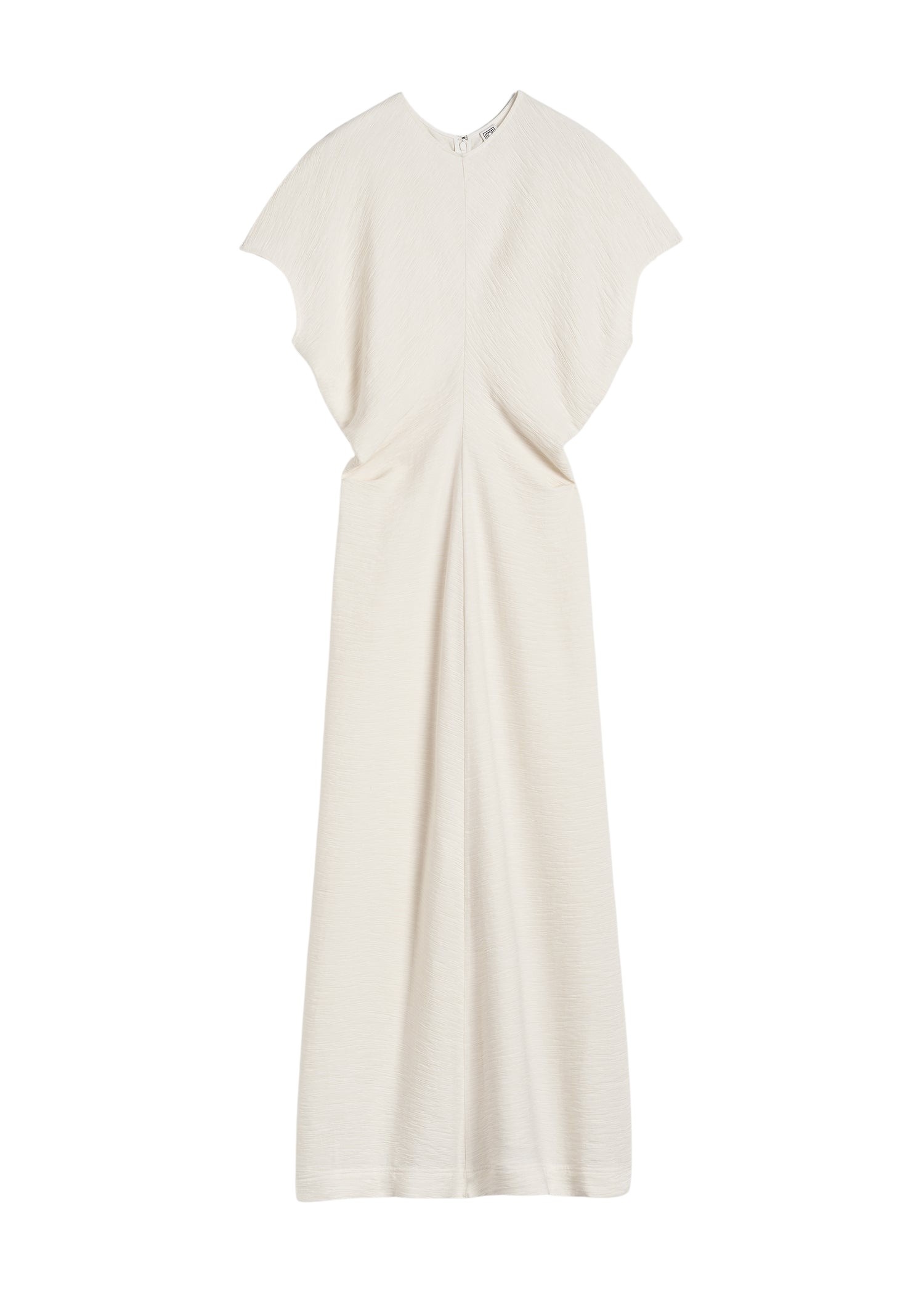 Totême Slouch waist crinkled dress in Cream - Dresses - Scandinavian Minimalist Luxury at Coveti