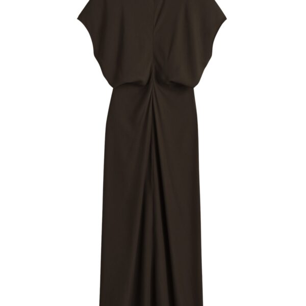 Totême Slouch waist dress in Bark - Dresses - Scandinavian Minimalist Luxury at Coveti