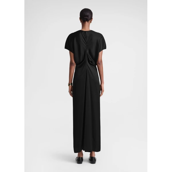 Totême Slouch waist dress in Black - Dresses - Scandinavian Minimalist Luxury at Coveti