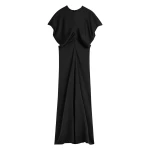 Totême Slouch waist dress in Black - Dresses - Scandinavian Minimalist Luxury at Coveti
