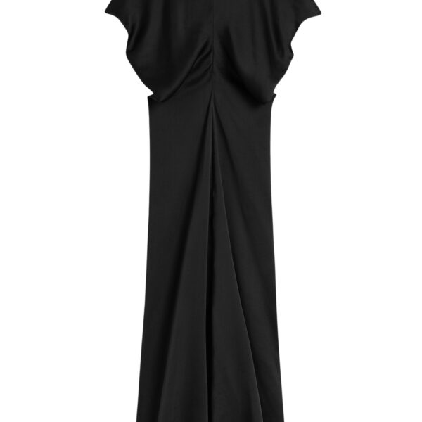 Totême Slouch waist dress in Black - Dresses - Scandinavian Minimalist Luxury at Coveti