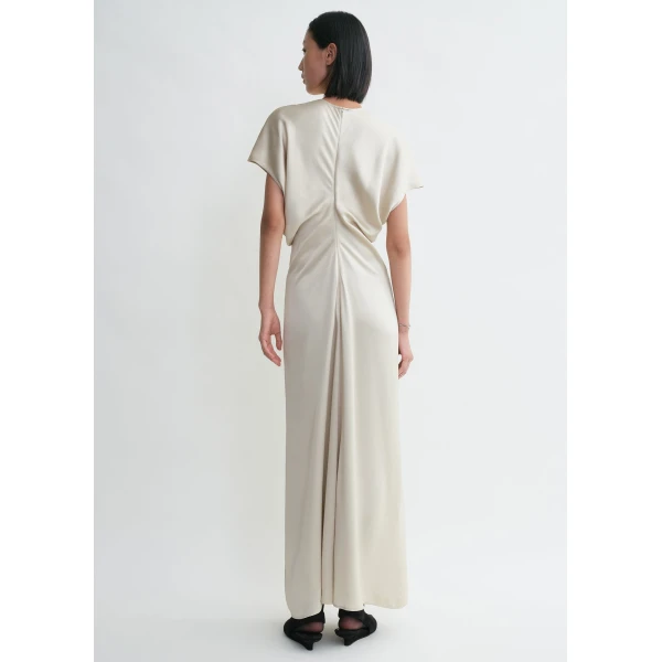 Totême Slouch waist dress in Pearl - Dresses - Scandinavian Minimalist Luxury at Coveti
