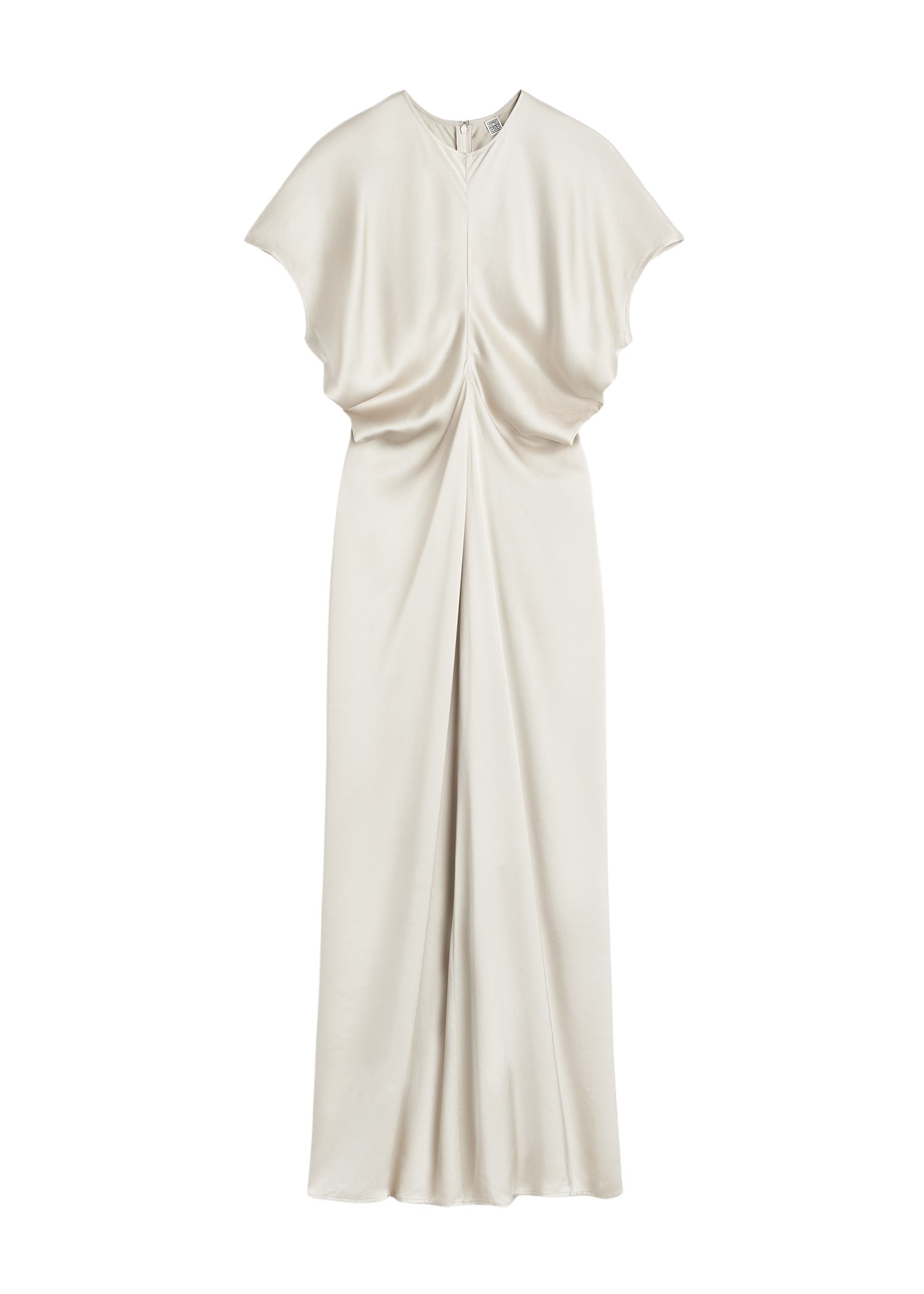 Totême Slouch waist dress in Pearl - Dresses - Scandinavian Minimalist Luxury at Coveti