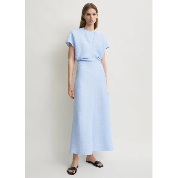 Totême Slouch waist dress in Sky - Dresses - Scandinavian Minimalist Luxury at Coveti