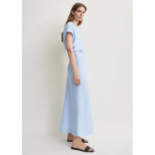 Totême Slouch waist dress in Sky - Dresses - Scandinavian Minimalist Luxury at Coveti