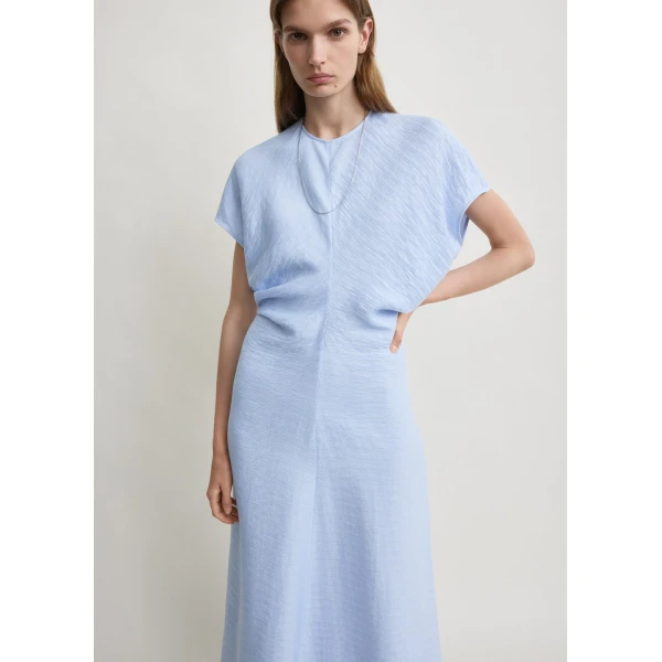 Totême Slouch waist dress in Sky - Dresses - Scandinavian Minimalist Luxury at Coveti