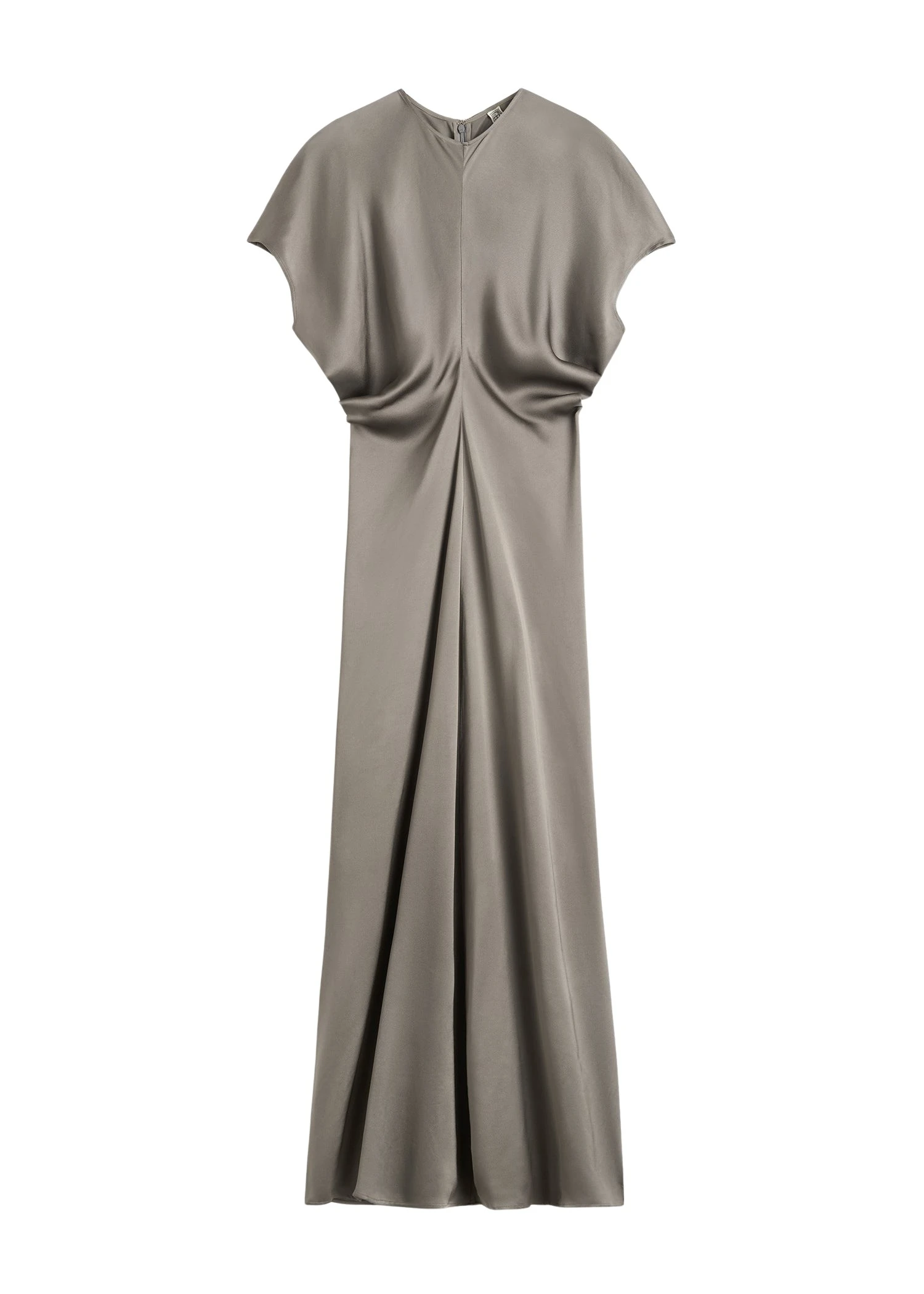 Totême Slouch waist dress in Taupe - Dresses - Scandinavian Minimalist Luxury at Coveti