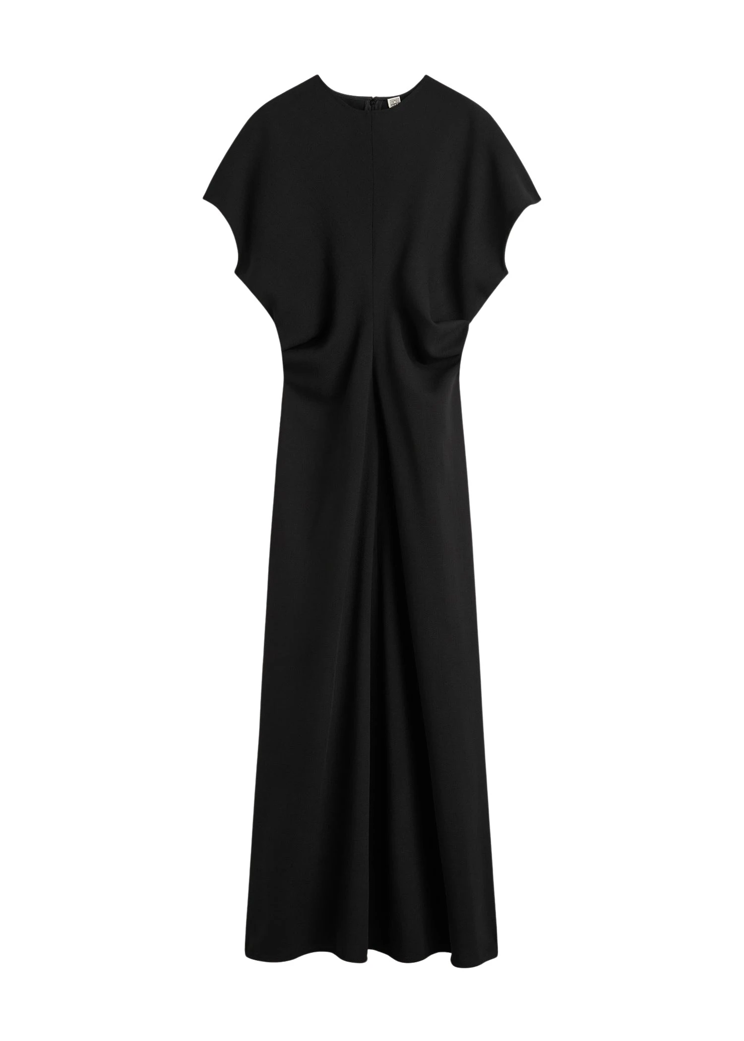 Totême Slouch waist wool dress in Black - Dresses - Scandinavian Minimalist Luxury at Coveti